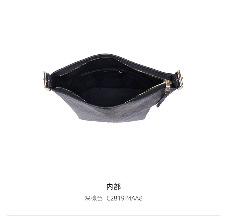 商品[国内直发] Coach|COACH 奥莱款中号女士PVC配皮单肩斜挎包 C2819IMAA8,价格¥1497,第6张图片详细描述