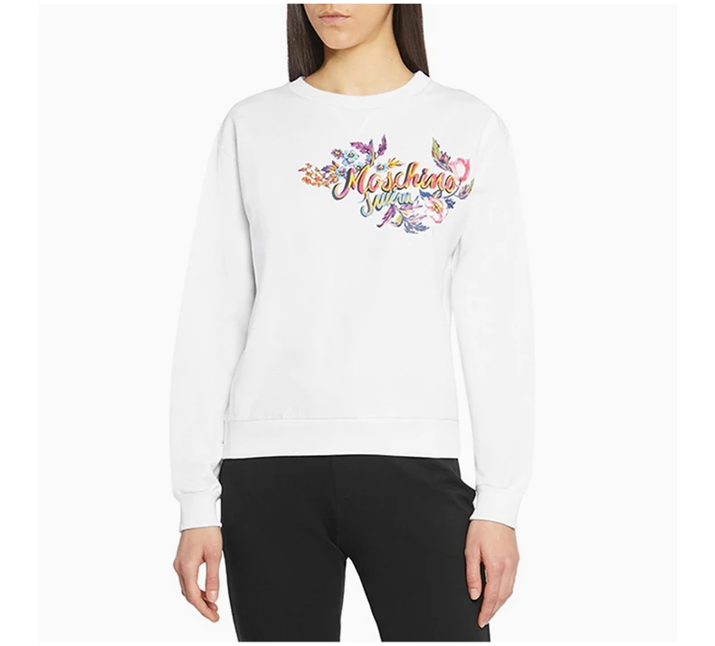 商品Moschino|MOSCHINO 女士白色卫衣 1704-2117-0001,价格¥752,第6张图片详细描述