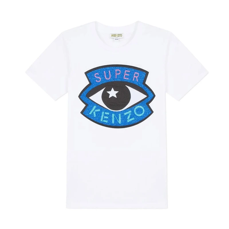 商品Kenzo|Kenzo 高田贤三 童装短体恤 KP10118-100,价格¥415,第2张图片详细描述