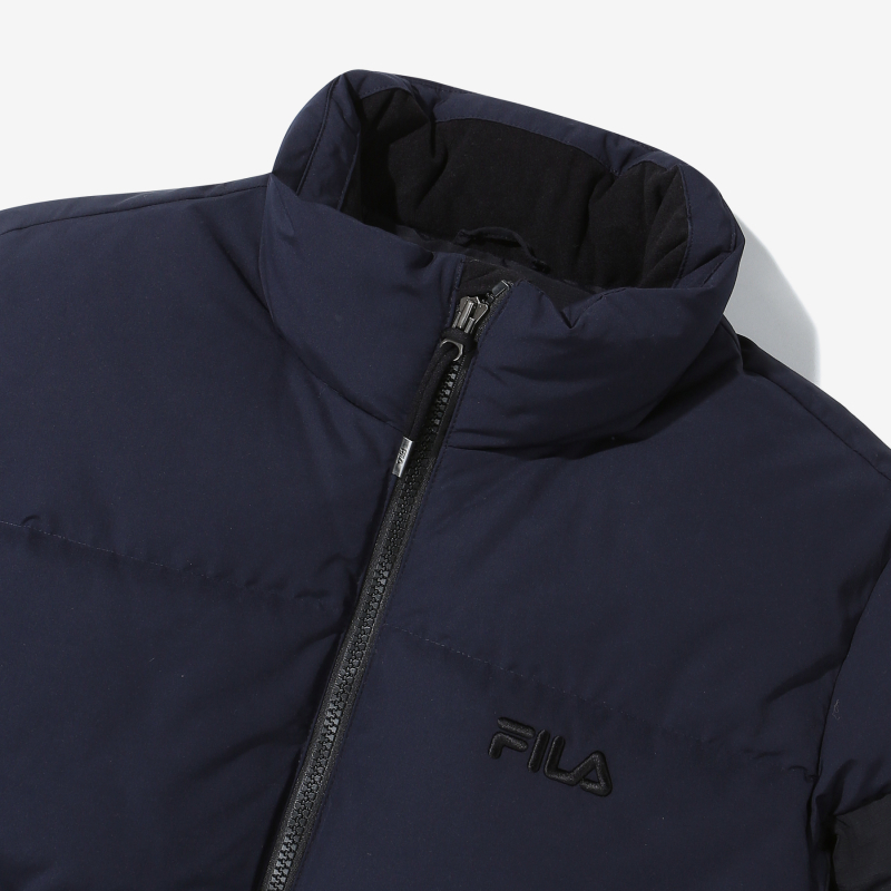 商品Fila|【享贝家】（国内发货）FILA 斐乐拼色羽绒夹克休闲羽绒服3款 男女同款 黑白拼色/米白拼色/藏蓝黑拼色 FS2DJD4104X G-LY,价格¥528,第11张图片详细描述