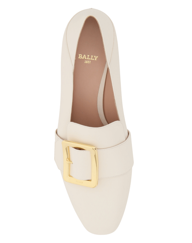 商品Bally|巴利女士米白色牛皮中跟高跟鞋593769-25524（澳门仓发货）,价格¥5173,第2张图片详细描述