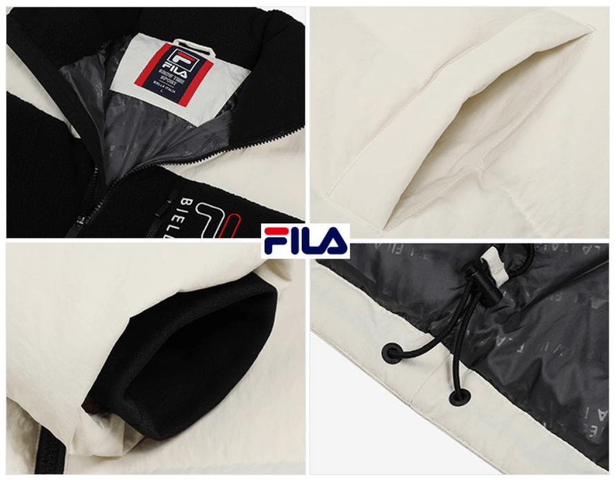 商品Fila|【享贝家】（国内现货）FILA 立领羽绒服休闲运动 冬季情侣款 男女同款 白色 FS2DJC4104X-CRM G-LY,价格¥359,第4张图片详细描述