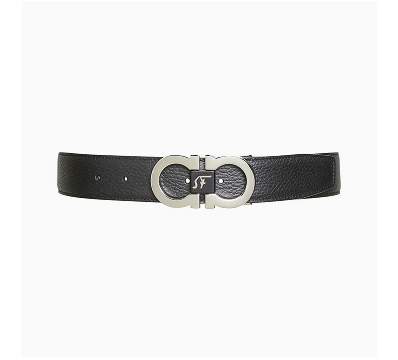 商品Salvatore Ferragamo|SALVATORE FERRAGAMO 男士黑色牛皮双面可调节腰带 67-0051-745866【包装随机，部分无包装盒】,价格¥2509,第4张图片详细描述