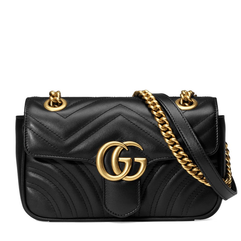 商品Gucci|GUCCI/古驰 经典款迷你GGMarmont女士绗缝小牛皮链条单肩斜挎包（2色可选）,价格¥15265,第2张图片详细描述