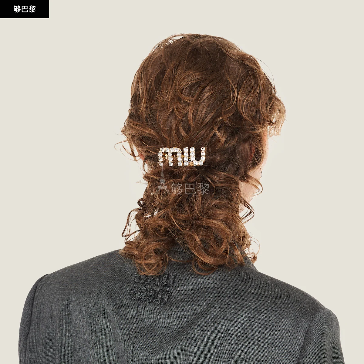 商品Miu Miu|【预售】 缪缪 24秋冬 女士 发夹 Pince à cheveux avec cristaux fantaisie 5JF082_2DNC_F0NXA,价格¥3613,第4张图片详细描述