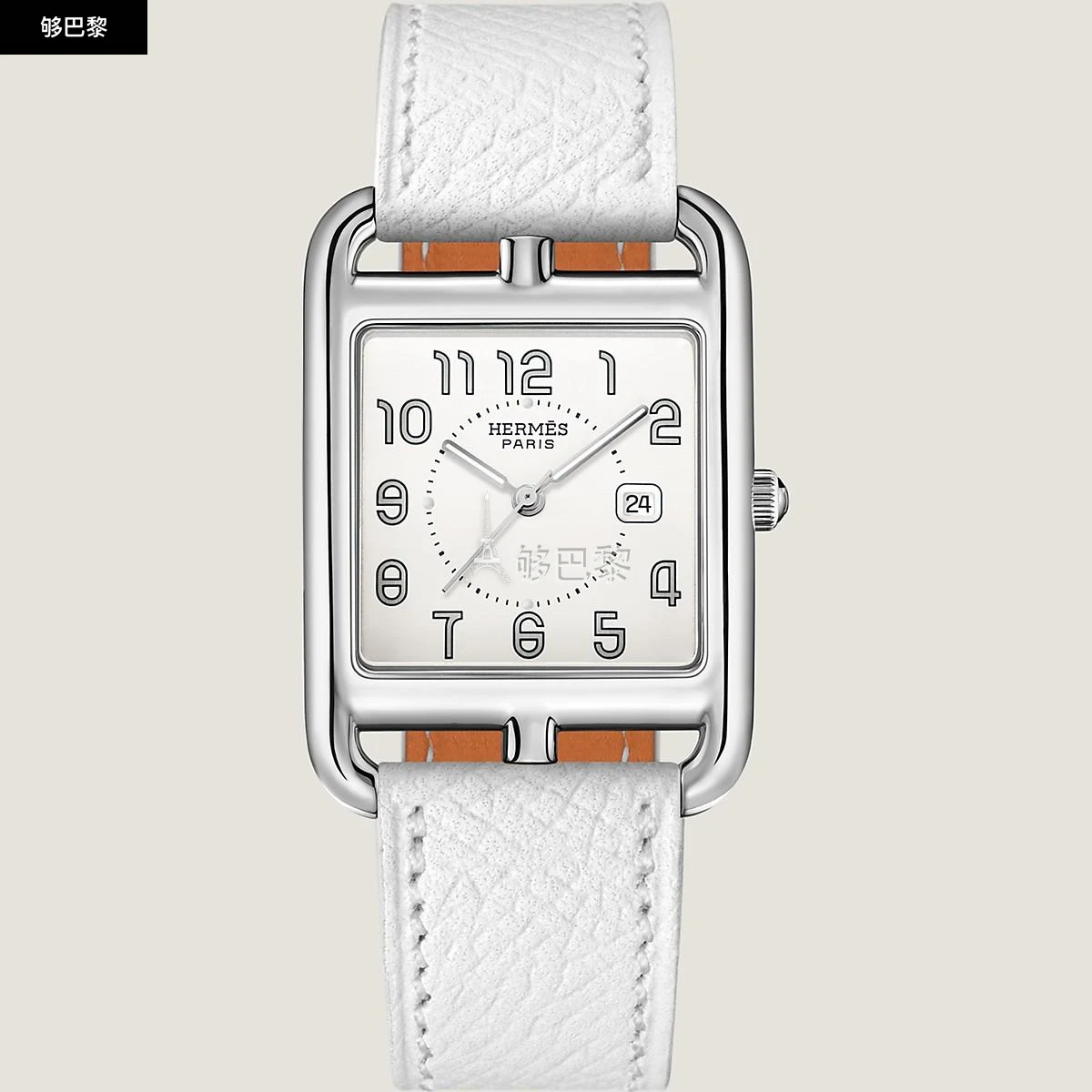 商品Hermes|【预售】 爱马仕 24秋冬 女士 手表带 Bracelet pour Cape Cod Grand modèle 37 mm, simple tour WKB0080WK01090,价格¥3173,第4张图片详细描述