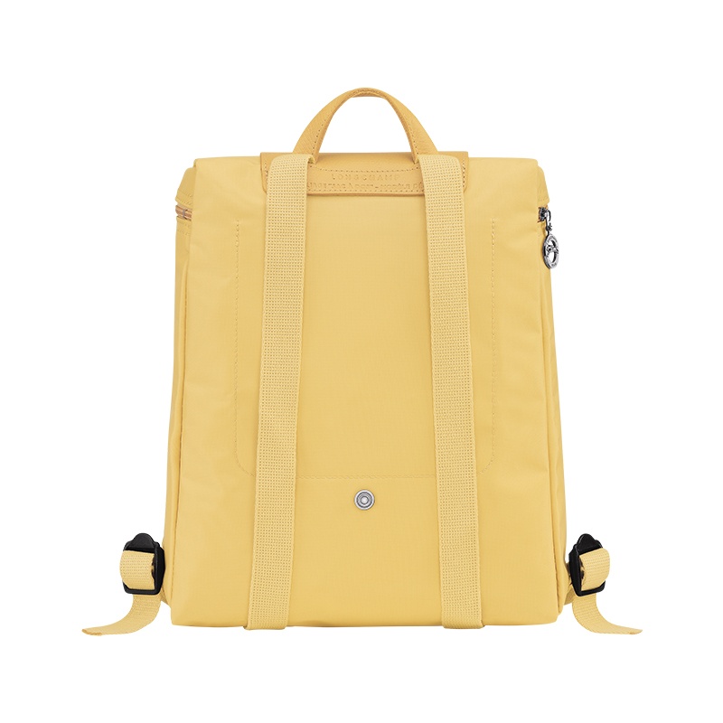 商品Longchamp|珑骧 LE PLIAGE女士黄色再生帆布按扣双肩包,价格¥1450,第3张图片详细描述