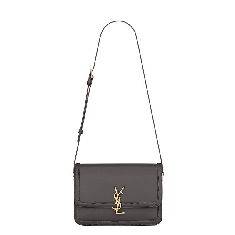 商品Yves Saint Laurent|SAINT LAURENT PARIS/圣罗兰 YSL 经典SOLFERINO系列 女士中号灰白色牛皮革翻盖斜挎单肩包,价格¥21110,第2张图片详细描述