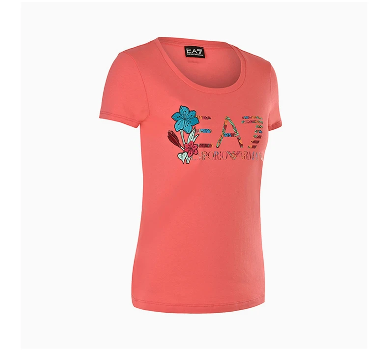 商品Emporio Armani|EMPORIO ARMANI 浅红色女士T恤 3ZTT89-J12Z-1442,价格¥457,第2张图片详细描述
