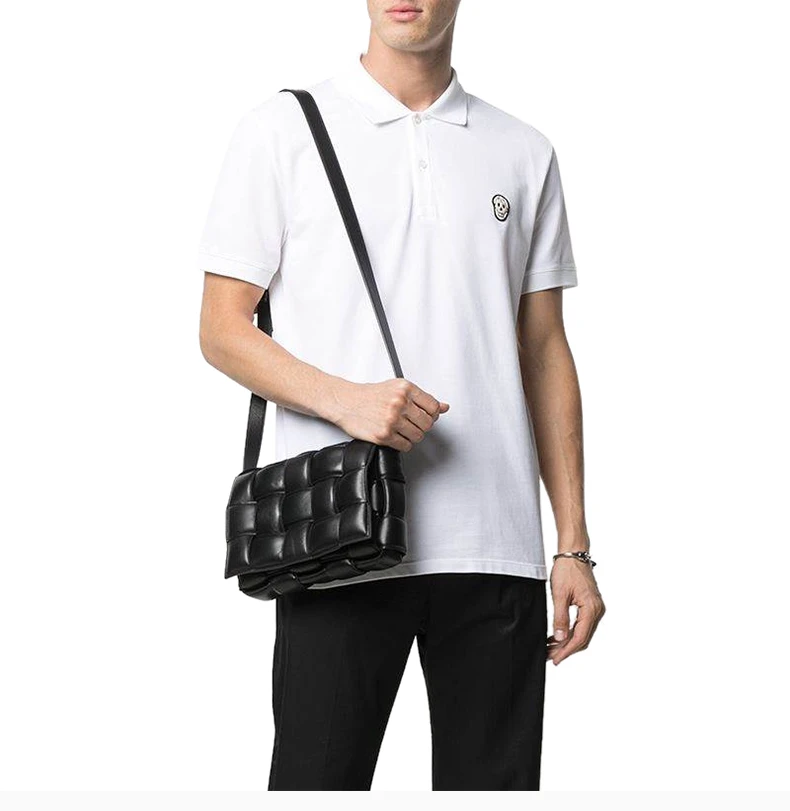 商品Alexander McQueen|ALEXANDER MCQUEEN 亚历山大·麦昆 男士白色棉质POLO衫 622106-QQX33-9000,价格¥1021,第6张图片详细描述