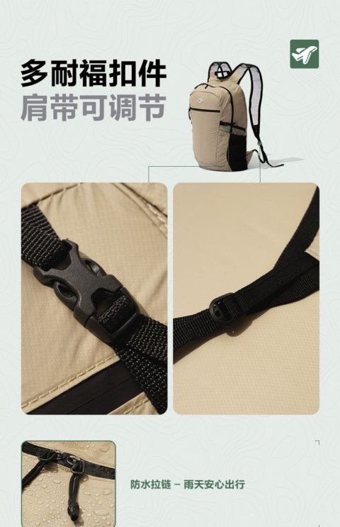 商品[国内直发] MobiGarden|户外旅行轻便收纳可折叠防水超轻背包男女通用双肩包形影,价格¥104,第20张图片详细描述