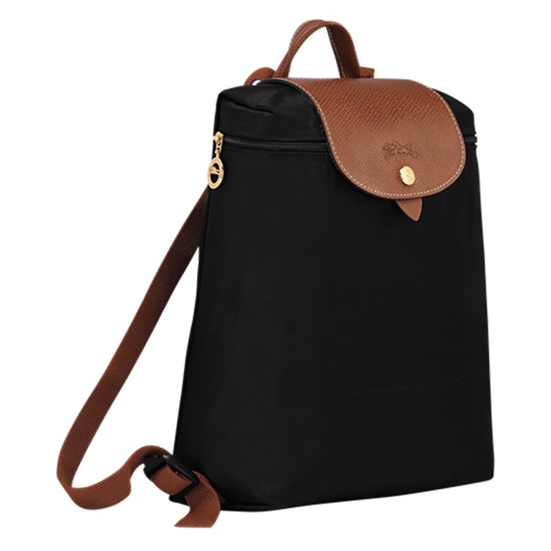 商品Longchamp|珑骧 女士帆布金色五金按扣拉链开合可调节肩带双肩背包,价格¥1092,第3张图片详细描述