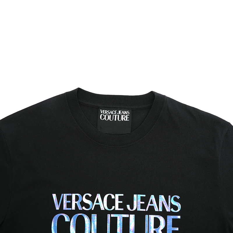 商品[国内直发] Versace|VERSACE JEANS 男黑色短袖T恤 72GAHP02-CJ01P-OT5,价格¥969,第3张图片详细描述