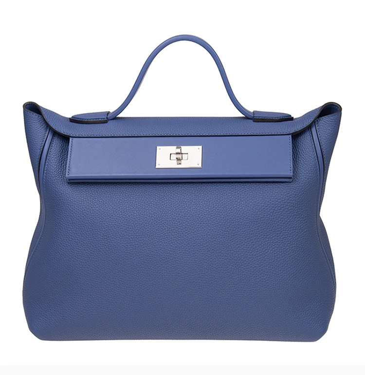 商品[国内直发] Hermes|Hermès 爱马仕 女士蓝色手提包 242435CMAATG,价格¥102406,第5张图片详细描述