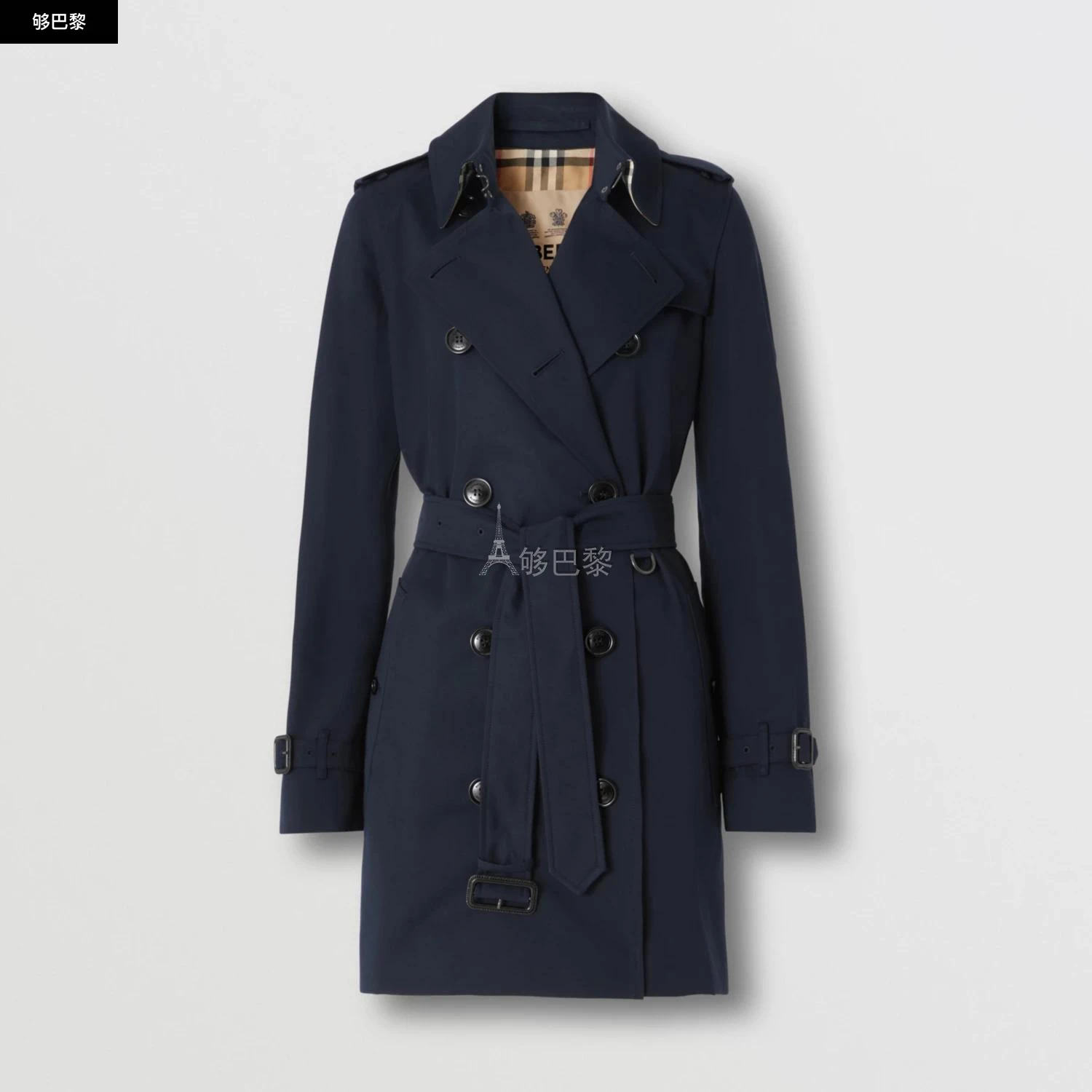 商品Burberry|【预售】 巴宝莉 24秋冬 女士 风衣 肯辛顿版型 – 短款 Heritage Trench 风衣 80592661,价格¥17843,第6张图片详细描述