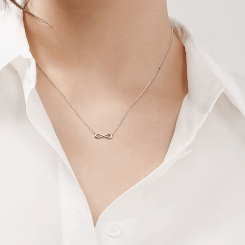 商品Tiffany & Co.|TIFFANY&CO 蒂芙尼 女士银色925银无限符号项链,价格¥1957,第5张图片详细描述