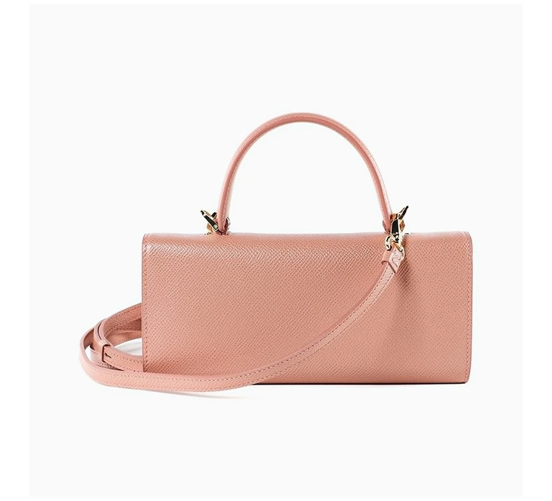 商品Salvatore Ferragamo|SALVATORE FERRAGAMO 女士桃粉色牛皮蝴蝶结顶部提手小号单肩包 22-D529-705261,价格¥3892,第6张图片详细描述