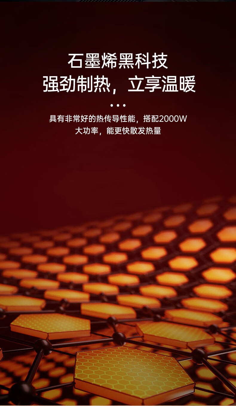 商品[国内直发] Panasonic|松下石墨烯暖风机取暖器家用电暖器速热电暖风立式摇头DS-P2044CG,价格¥1291,第7张图片详细描述