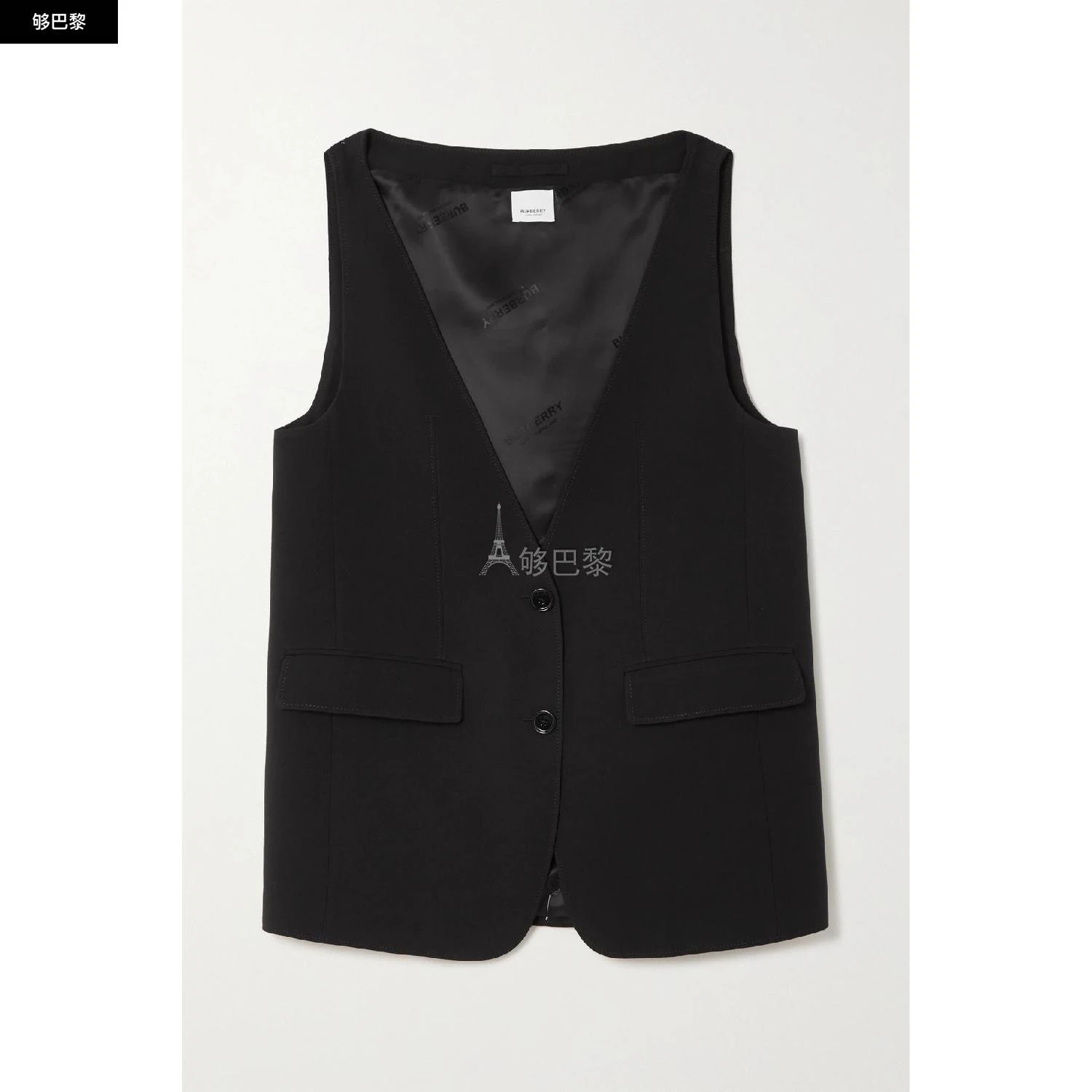 商品Burberry|包邮包税【预售7天发货】 BURBERRY 23秋冬 女士 马甲 真丝马甲 33258524072902976 8054503A1189 ,价格¥10586,第3张图片详细描述