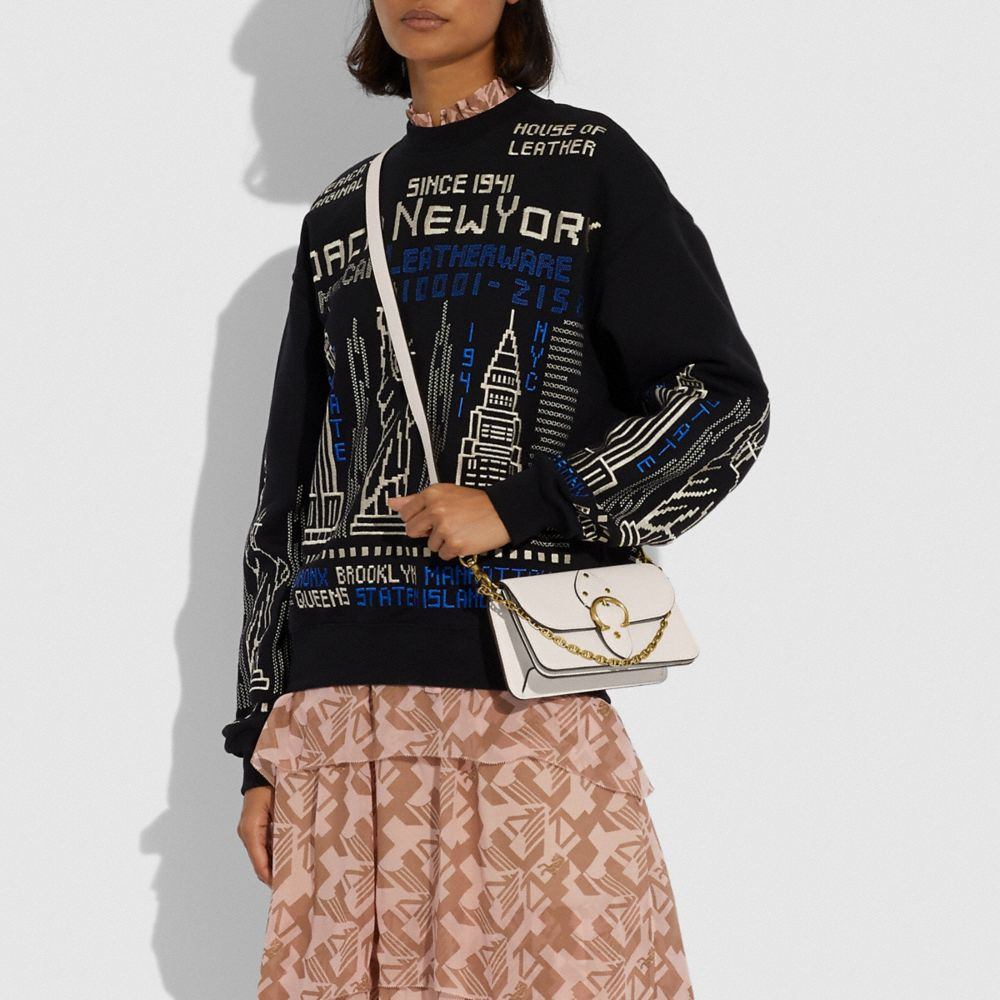 商品[国内直发] Coach|【微瑕清仓价】蔻驰新款腋下包女士专柜款皮质小号单肩斜挎包黑色/白色 礼物送女友C2617 V5SBD,价格¥1182,第1张图片详细描述
