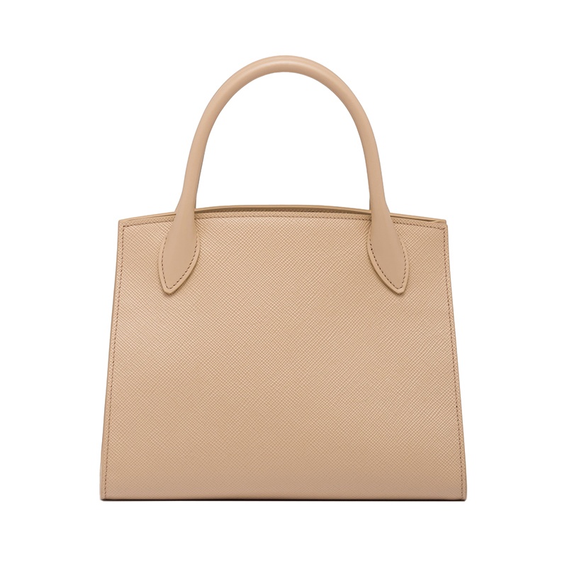 商品Prada|PRADA/普拉达 22新款 Monochrome系列 女士小号砂米黄saffiano皮革金属徽标侧面按扣拆卸徽标印花肩带手提单肩斜挎包1BA156_2ERX_F0036_V_3OO,价格¥17234,第4张图片详细描述