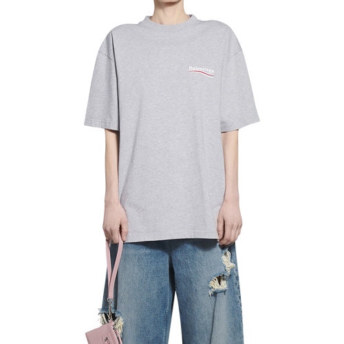 商品Balenciaga|Balenciaga/巴黎世家  女士灰色棉质复古大号T恤641655TKVJ11379,价格¥4362,第2张图片详细描述