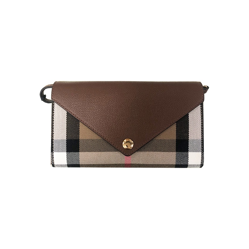 商品Burberry|Burberry/博柏利 现货 女士棕色帆布配皮经典格纹斜挎包 80731581,价格¥3008,第2张图片详细描述