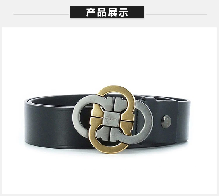 商品Salvatore Ferragamo|SALVATORE FERRAGAMO 黑色男士腰带 67-9774-0676652,价格¥2334,第5张图片详细描述