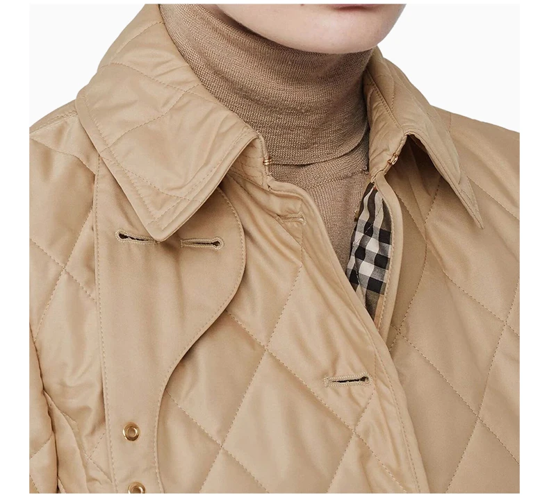 商品[国内直发] Burberry|BURBERRY 卡其色女士棉服 8049868,价格¥8990,第8张图片详细描述