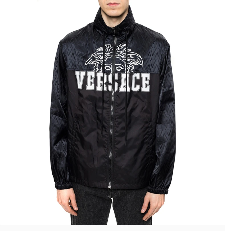 商品[国内直发] Versace|VERSACE 男士黑色尼龙夹克 A84360-A232567-A4008,价格¥6634,第5张图片详细描述