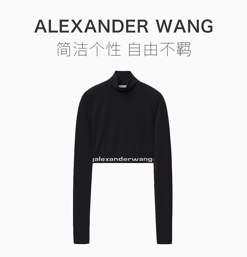 商品Alexander Wang|ALEXANDER WANG 黑色女士卫衣/帽衫 4CC1211174-001,价格¥2089,第3张图片详细描述