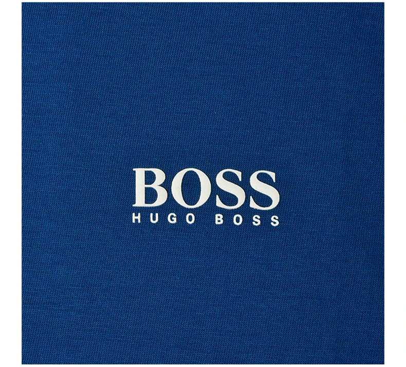 商品Hugo Boss|Hugo Boss 雨果博斯 男士蓝色纯色款棉质短袖T恤 TEE-181-6415-420,价格¥463,第7张图片详细描述