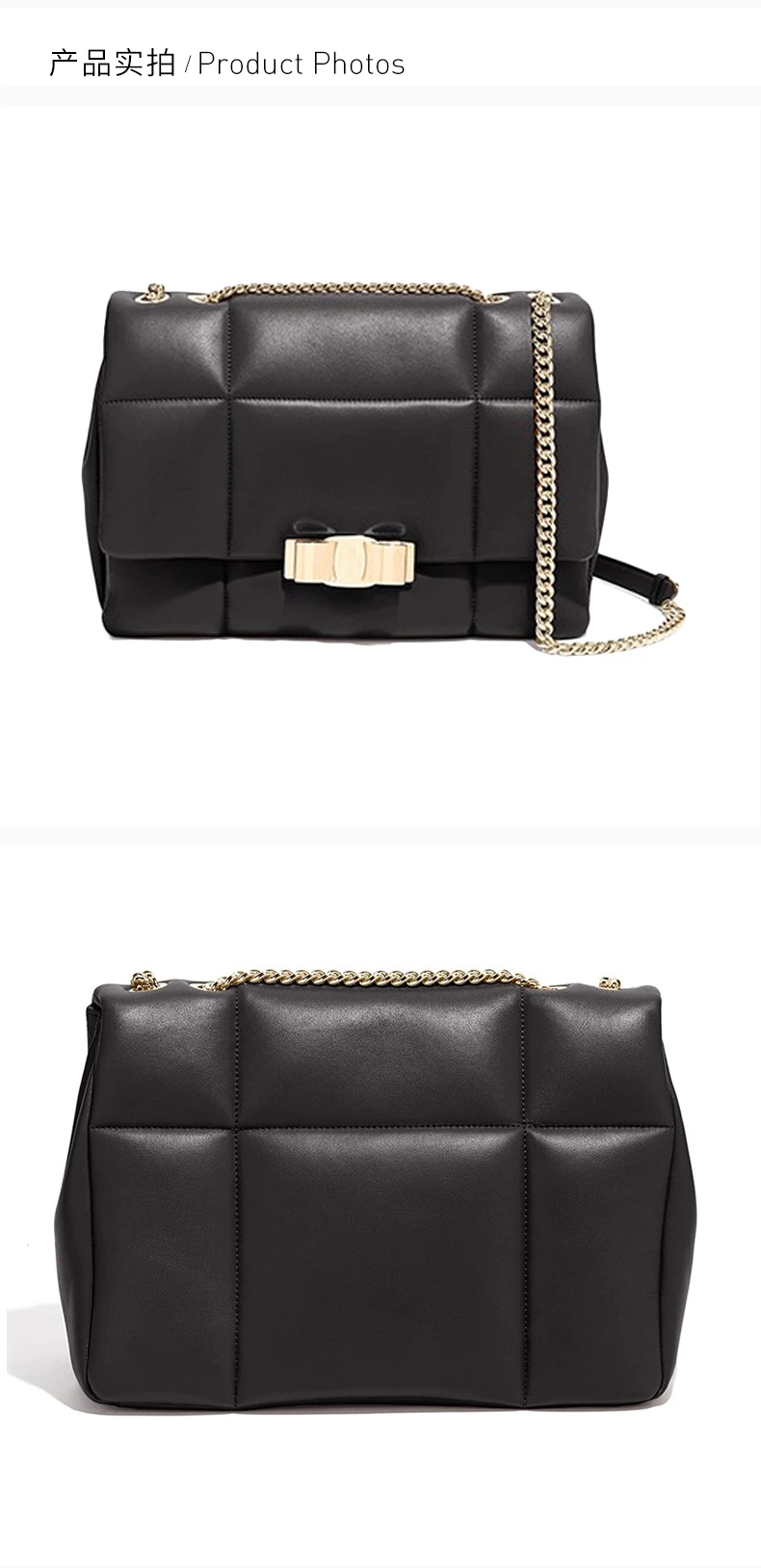 商品[国内直发] Salvatore Ferragamo|Salvatore Ferragamo 菲拉格慕 女士黑色链条包 21-H341-706363,价格¥11729,第3张图片详细描述