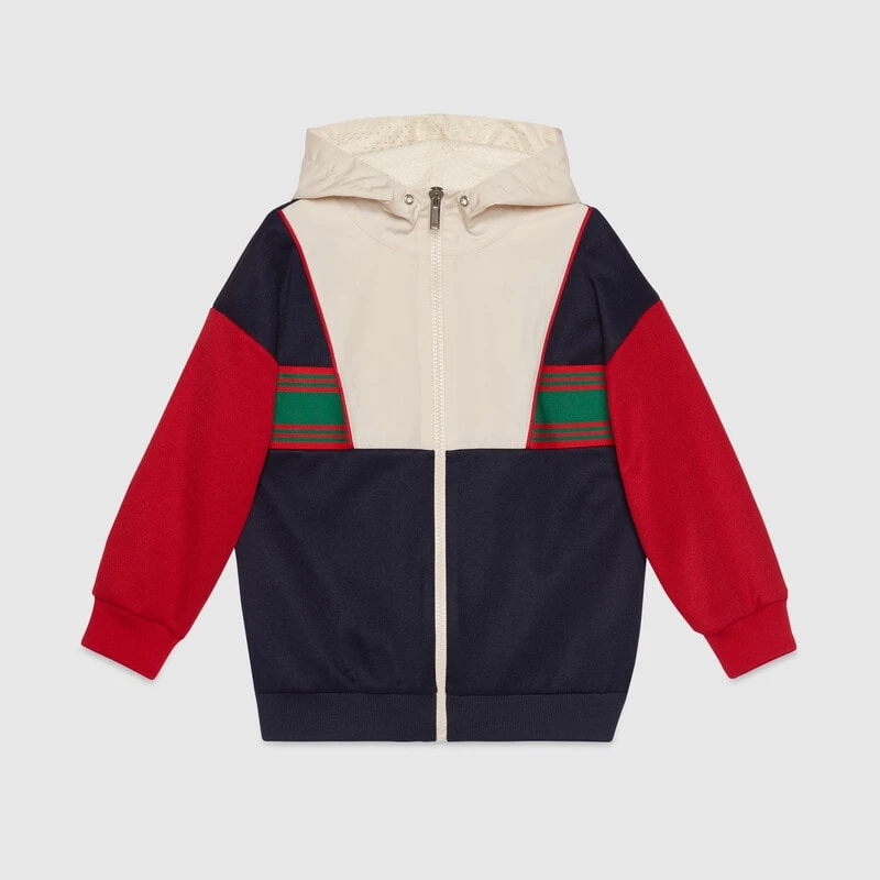 商品Gucci|GUCCI 拼色男童夹克 711671-XJEYT-4743,价格¥2898,第1张图片详细描述