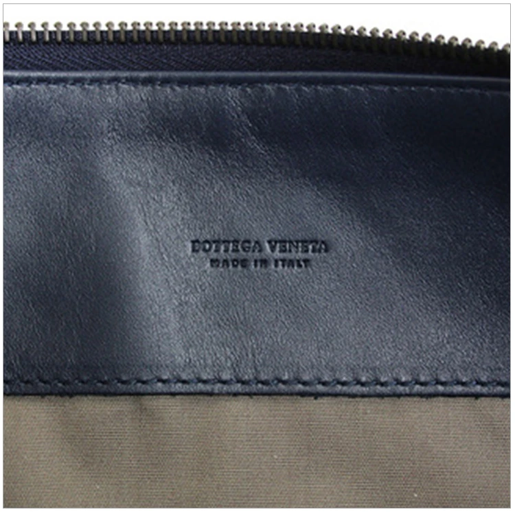 商品[国内直发] Bottega Veneta|Bottega Veneta 葆蝶家 男士羊皮蓝色编织手拿包 224052-V4651-4013,价格¥6335,第7张图片详细描述