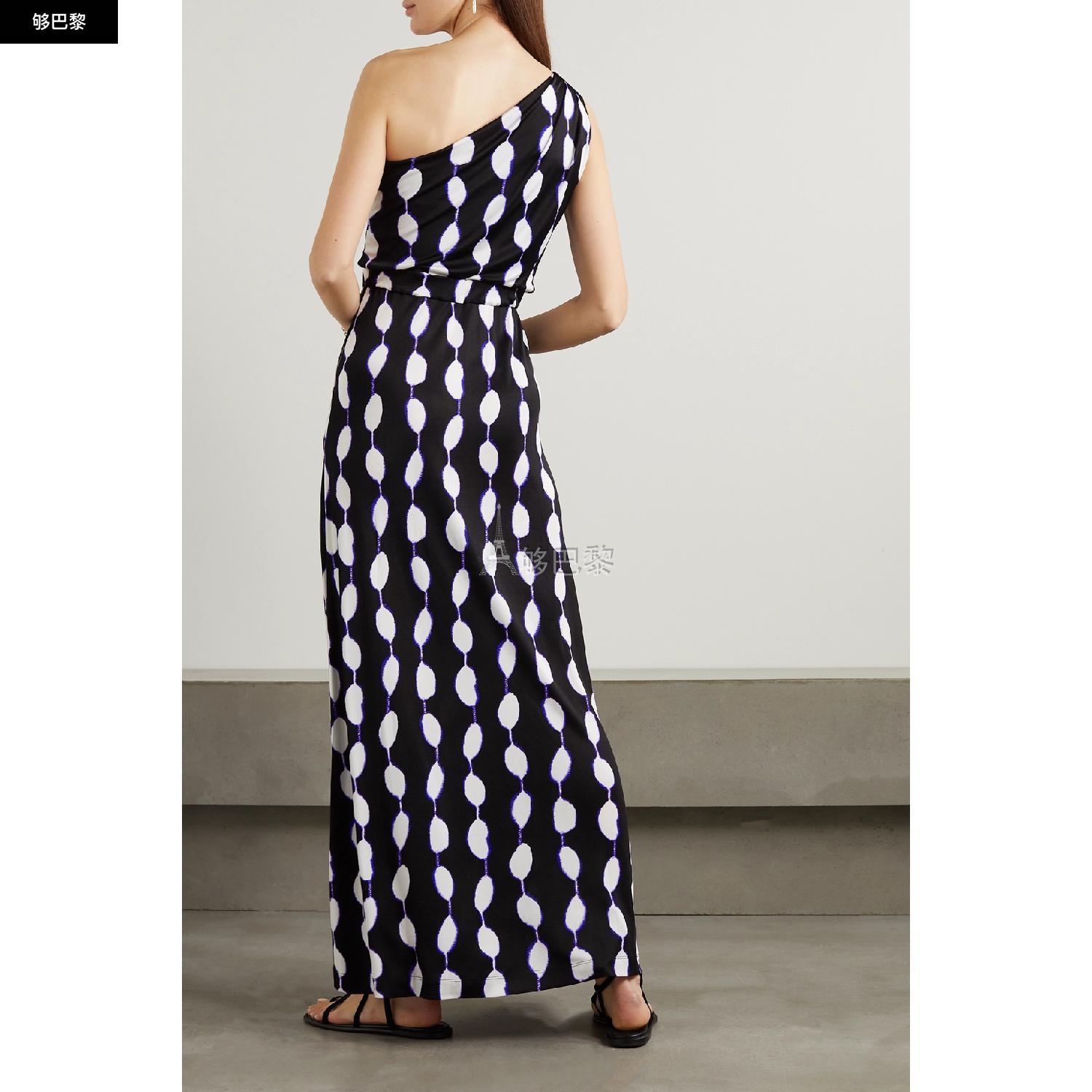 商品Diane von Furstenberg|包邮包税【预售7天发货】 DIANE VON FURSTENBERG 23秋冬 女士 连衣裙 Kiera 单肩印花平纹布超长连衣裙 1647597309114104 DVFDS2R031SBDLB ,价格¥5381,第6张图片详细描述