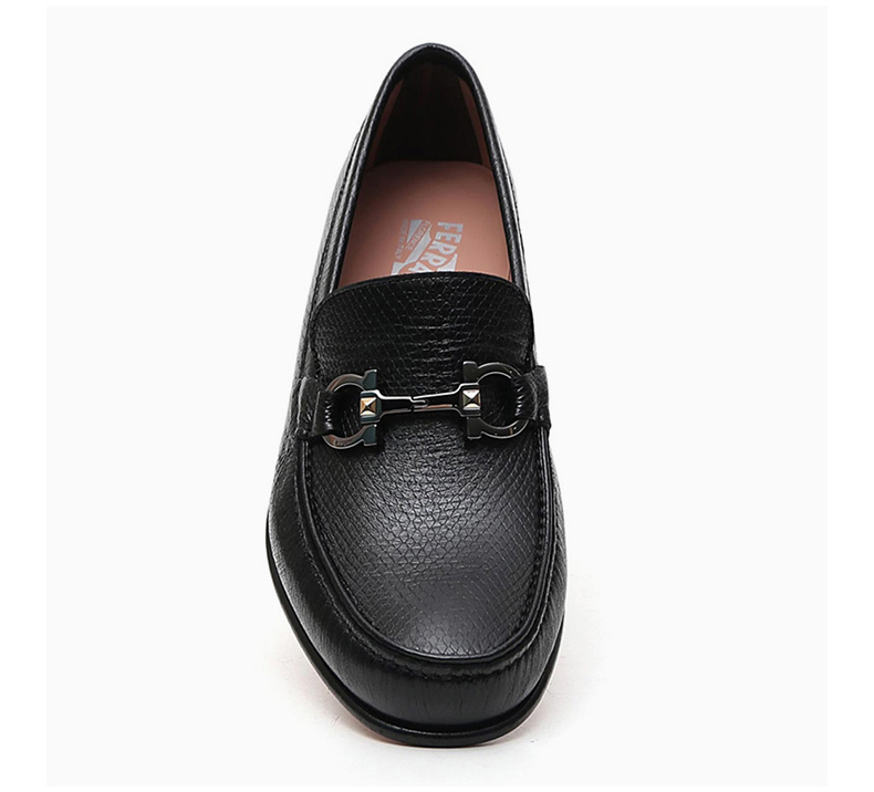 商品Salvatore Ferragamo|SALVATORE FERRAGAMO 黑色男士系带鞋 02-0139-741563,价格¥3467,第9张图片详细描述