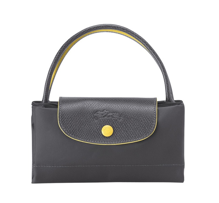 商品Longchamp|LONGCHAMP 珑骧 女士织物小号短柄女包手提包包 枪灰色 L1621619300,价格¥629,第3张图片详细描述