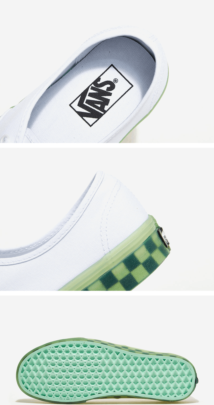 商品Vans|【Brilliant|包邮包税】万斯 AUTHENTIC  运动鞋 帆布鞋  VN0A5KRDAVD (TRANSLUCENT) TRUE WHITE/GREEN ASH,价格¥284,第5张图片详细描述