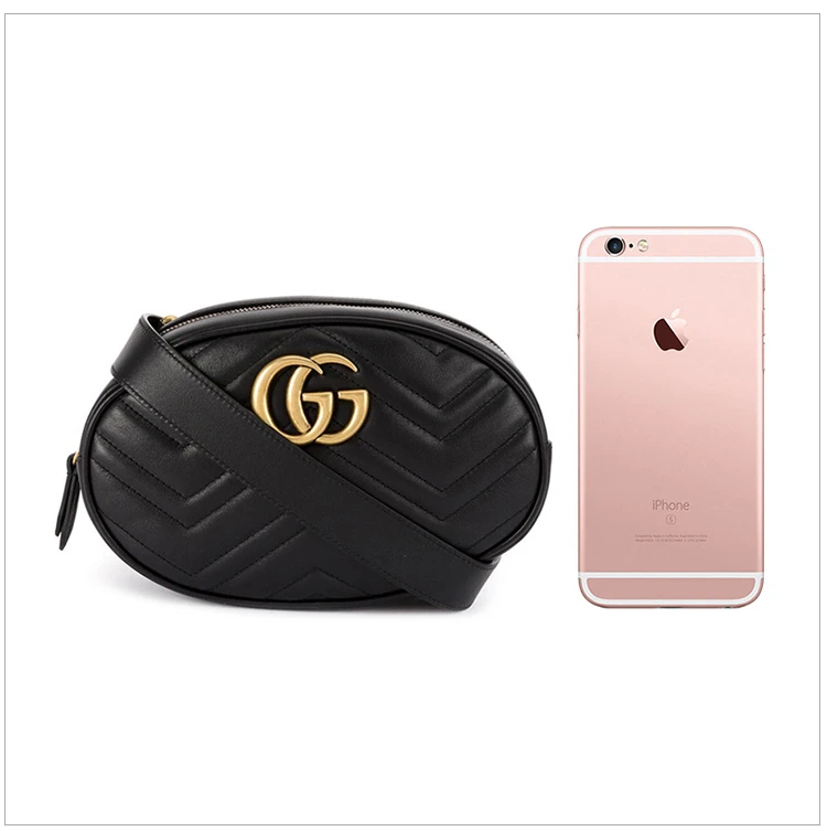商品[国内直发] Gucci|GUCCI 黑色女士腰包 491294-DSVRT-1000,价格¥10612,第16张图片详细描述