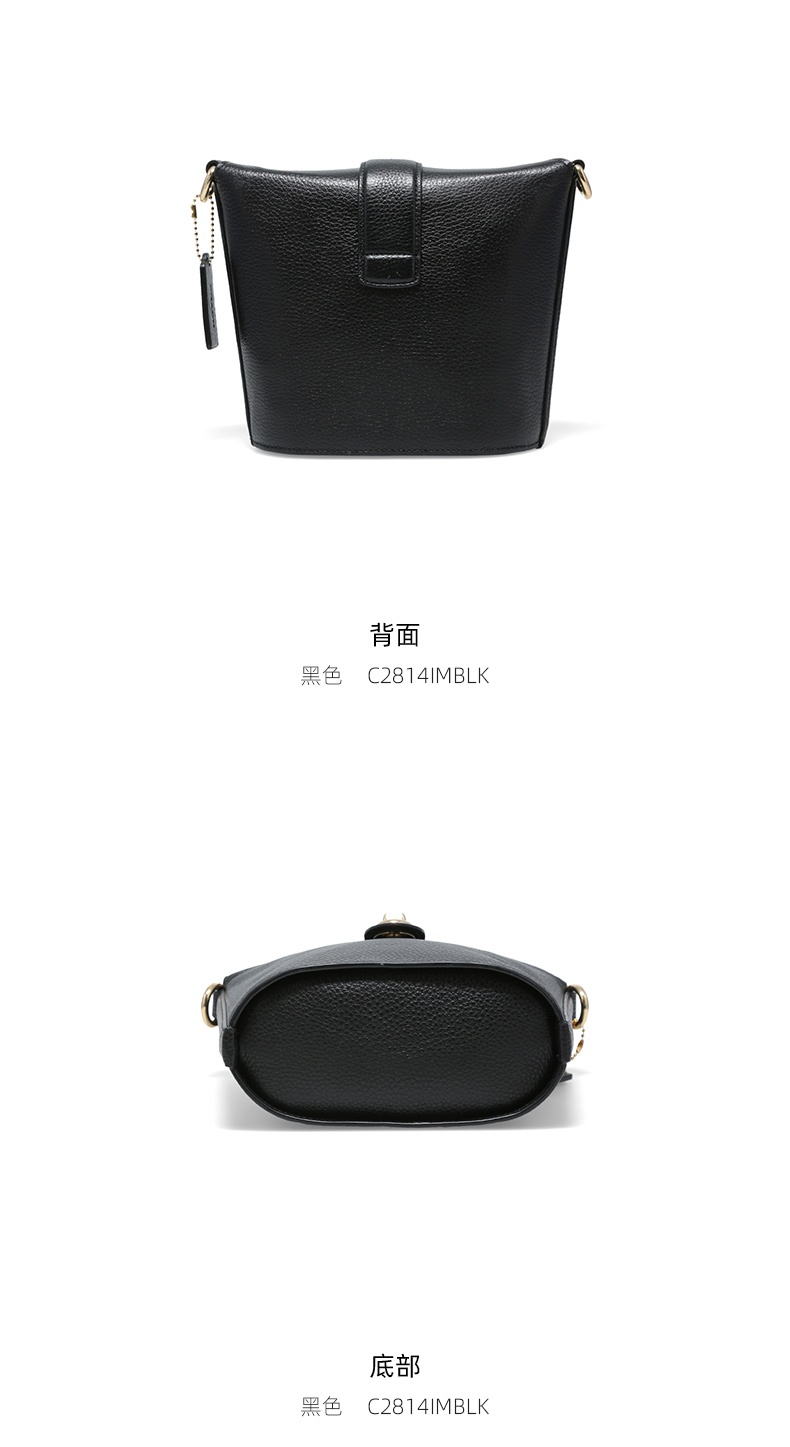 商品[国内直发] Coach|COACH 女包欧美时尚旋锁单肩斜挎包 C2814IMBLK,价格¥1067,第5张图片详细描述