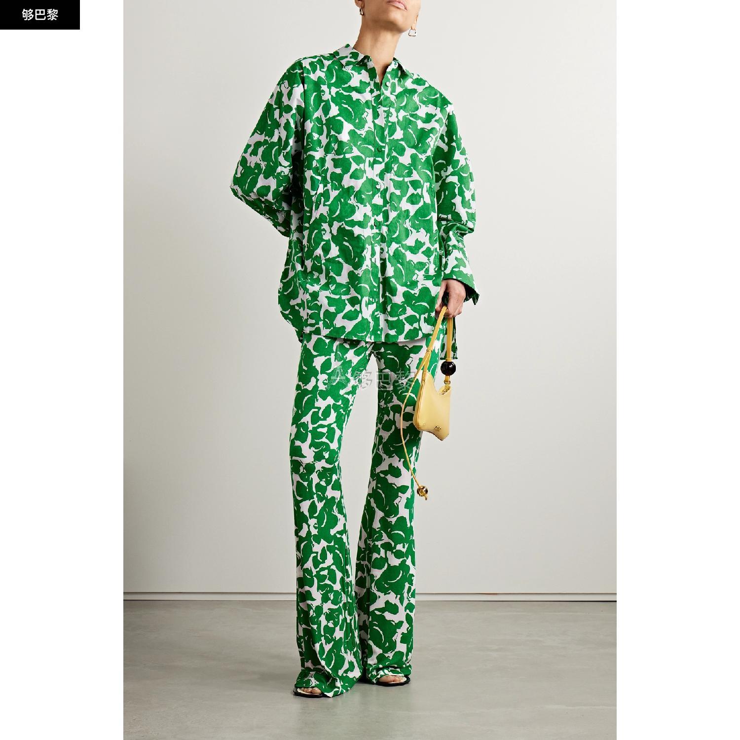 商品Diane von Furstenberg|包邮包税【预售7天发货】 DIANE VON FURSTENBERG 23秋冬 女士 长袖衬衫 Caleb 大廓形印花棉质混纺衬衫 1647597309096797 DVFBL2R013FLNTG ,价格¥3970,第5张图片详细描述