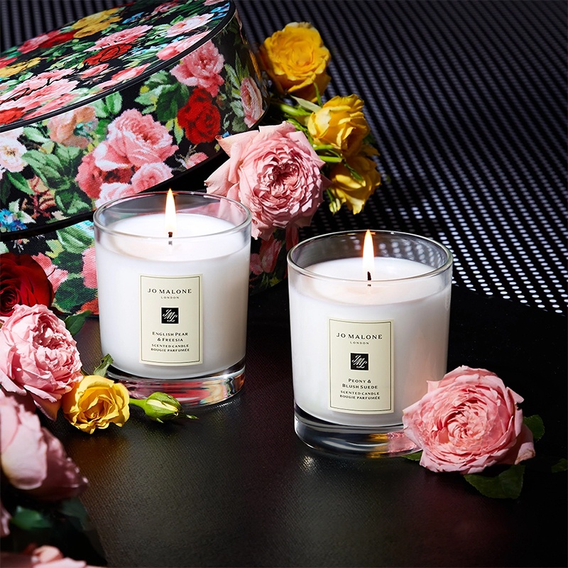 商品Jo Malone London|祖·玛珑 室内香氛香薰蜡烛套装60gx3 [英国梨与小苍兰+青柠罗勒与柑橘+牡丹与胭红麂绒],价格¥465,第3张图片详细描述