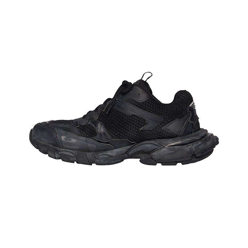 商品Balenciaga|Balenciaga/巴黎世家 22年春�夏新款 TRACK.3系列 女士黑色网布尼龙做旧效果运动鞋700873W3RF11090,价格¥6627,第5张图片详细描述