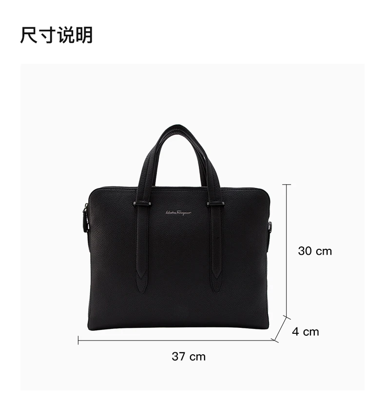 商品[国内直发] Salvatore Ferragamo|SALVATORE FERRAGAMO 男士黑色小牛皮手拿包 24-0469-0670365,价格¥9456,第3张图片详细描述