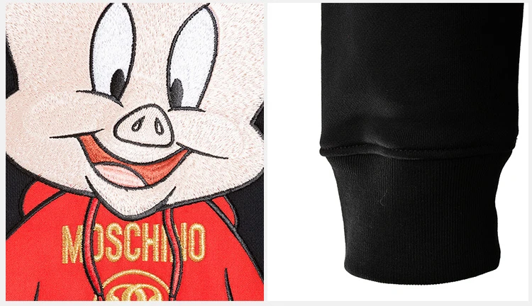 商品Moschino|MOSCHINO 黑色女士卫衣/帽衫 D1A0479-1027-1555,价格¥4140,第7张图片详细描述