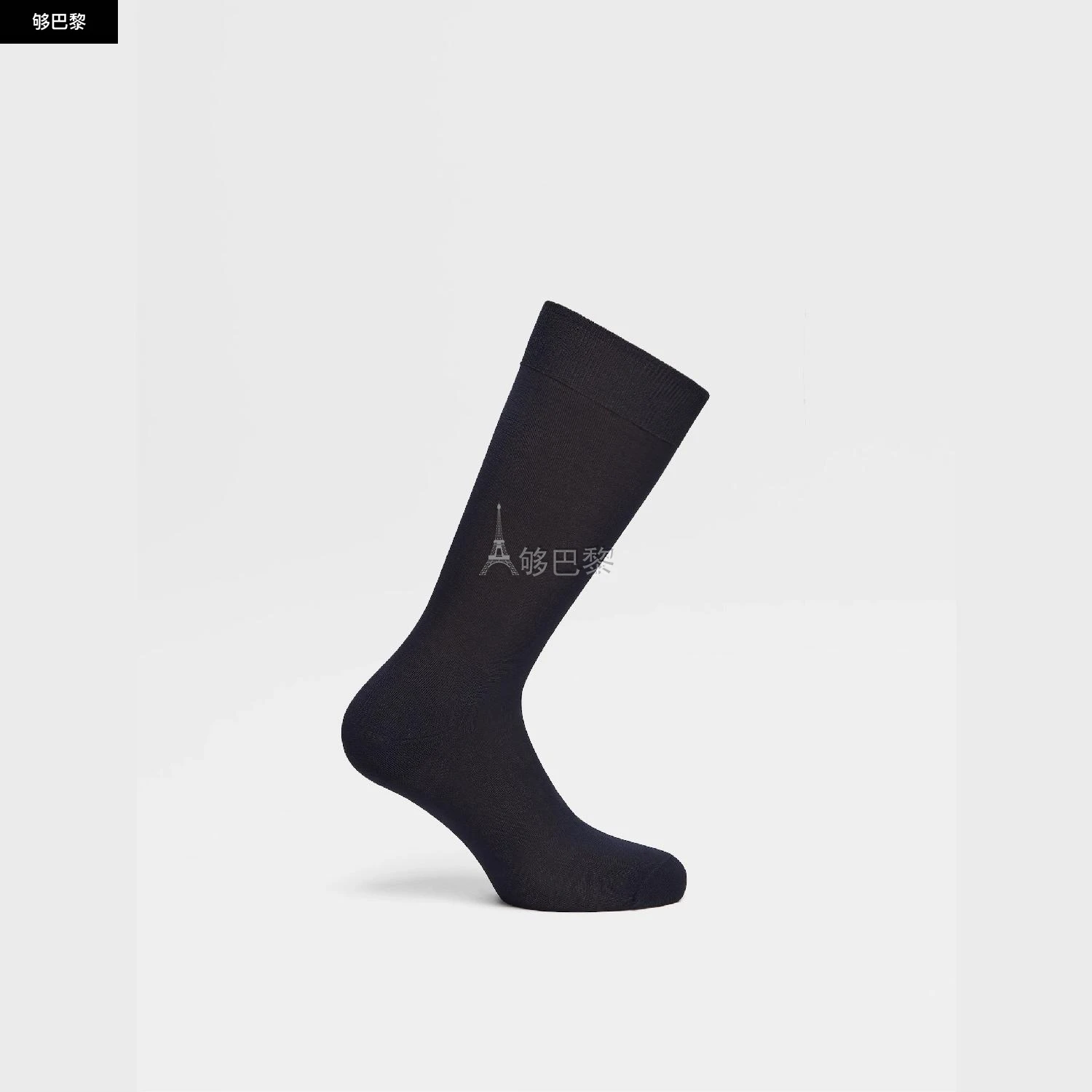 商品Zegna|【预售】 杰尼亚 24秋冬 男士 袜子 Navy Blue Cotton Socks N4V40-012-402,价格¥677,第5张图片详细描述