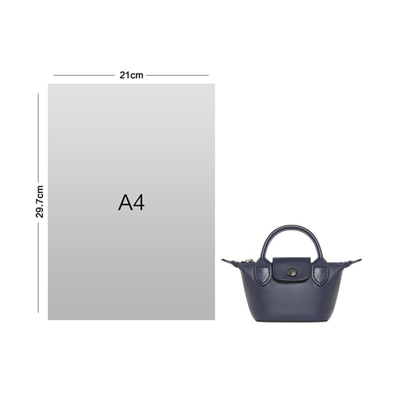 商品[国内直发] Longchamp|珑骧LONGCHAMP 奢侈品 女士LE PLIAGE CUIR系列海军蓝皮质迷你手提单肩斜挎包零钱饺子包礼盒款,价格¥1711,第6张图片详细描述