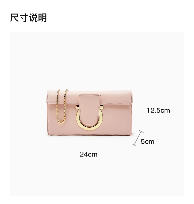 商品Salvatore Ferragamo|Salvatore Ferragamo 菲拉格慕 女士THALIA系列粉色牛皮手提单肩包 21-F816-0670983,价格¥5181,第3张图片详细描述