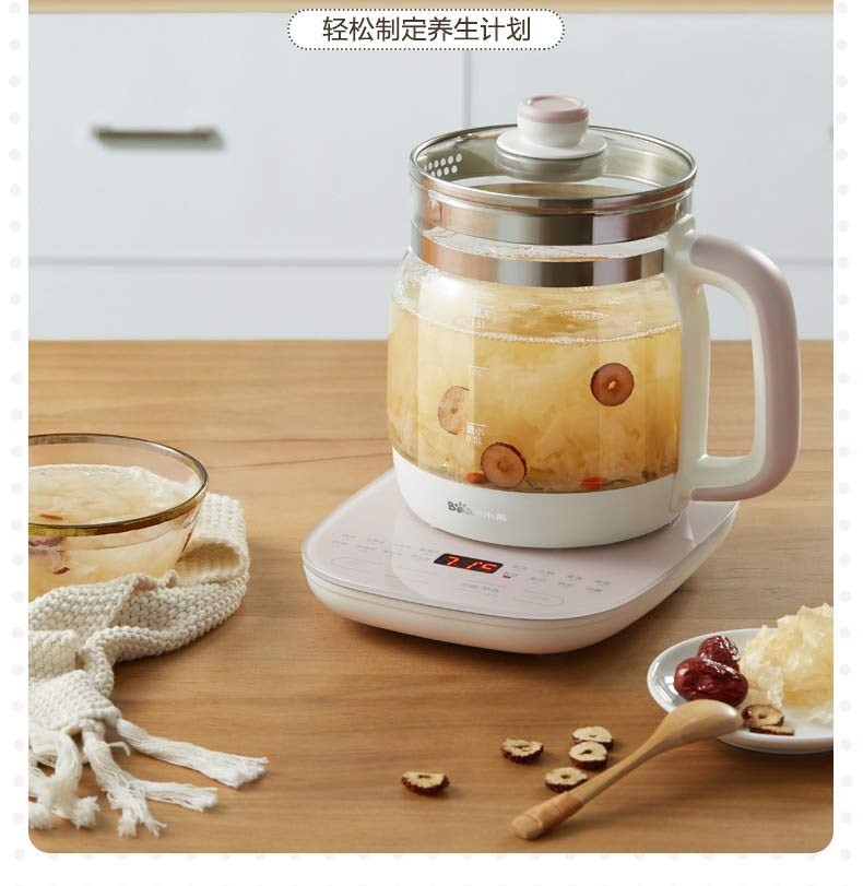 商品[国内直发] Bear|小熊（Bear） 养生壶 煮茶器 煮茶壶电水壶烧水壶1.5L触屏玻璃花茶壶 YSH-A15Z8 触屏调控-钢化玻璃面板,价格¥264,第2张图片详细描述